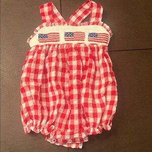 Red Checkered Kids Bodysuit